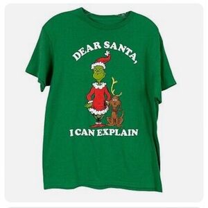 Dr Suess the grinch and max  2xl “Dear Santa I can explain”